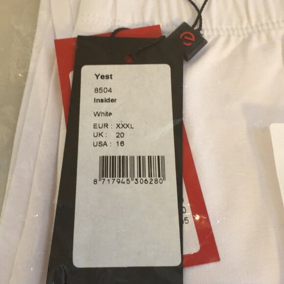 Yest Insider 8504 Stretch White Capris Leggings Pants Size 16 - Picture 11 of 12